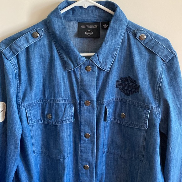 Harley-Davidson Blue Denim Jacket - Picture 2 of 5